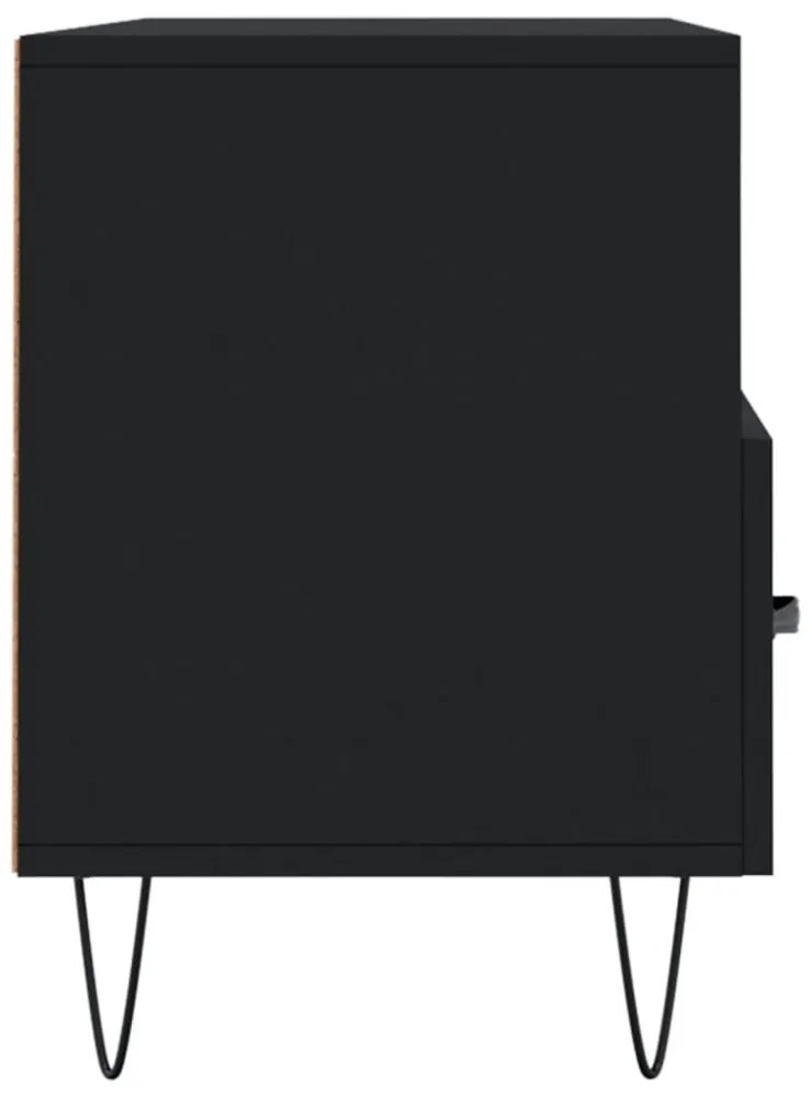fekete szerelt fa TV-szekrény 102 x 36 x 50 cm