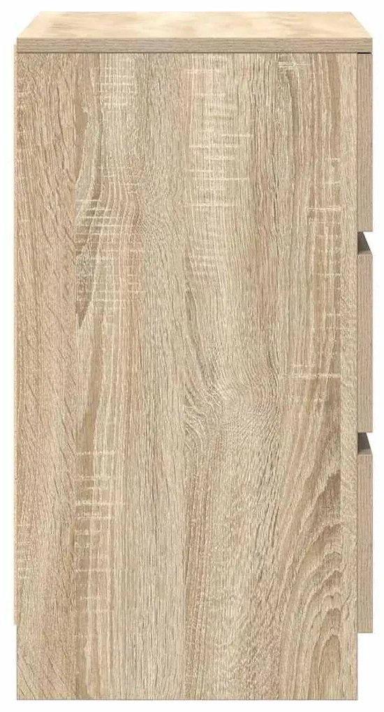 2 db sonoma tölgy éjjeliszekrények 3 fiókkal 39x35x65 cm