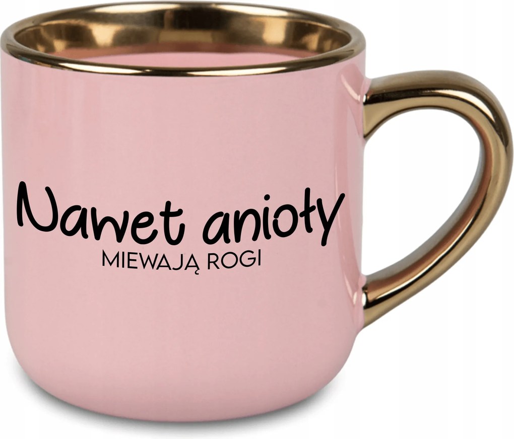 Bögre Nagy Rózsaszín Angyalok Szarvakkal Ajándék Feleség Férj Házasság