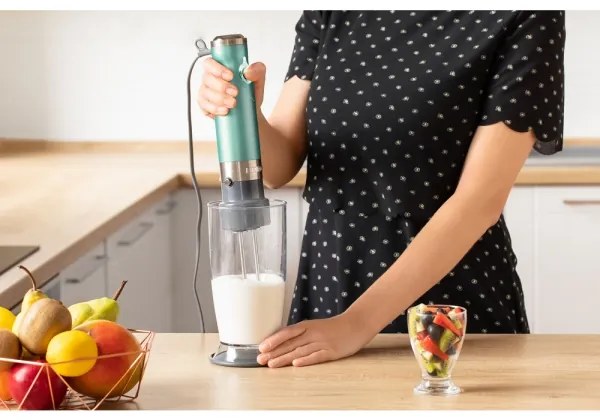Sencor - Botmixer 4in1 1200W/230V rozsdamentes acél/türkiz