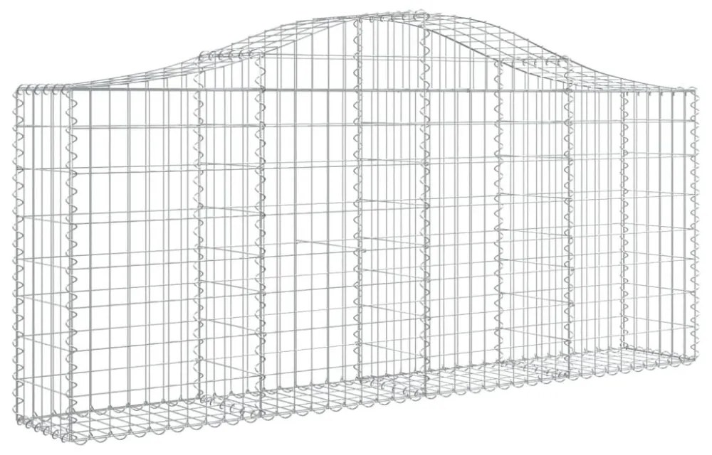 íves horganyzott vas gabion kosár 200x30x80/100 cm