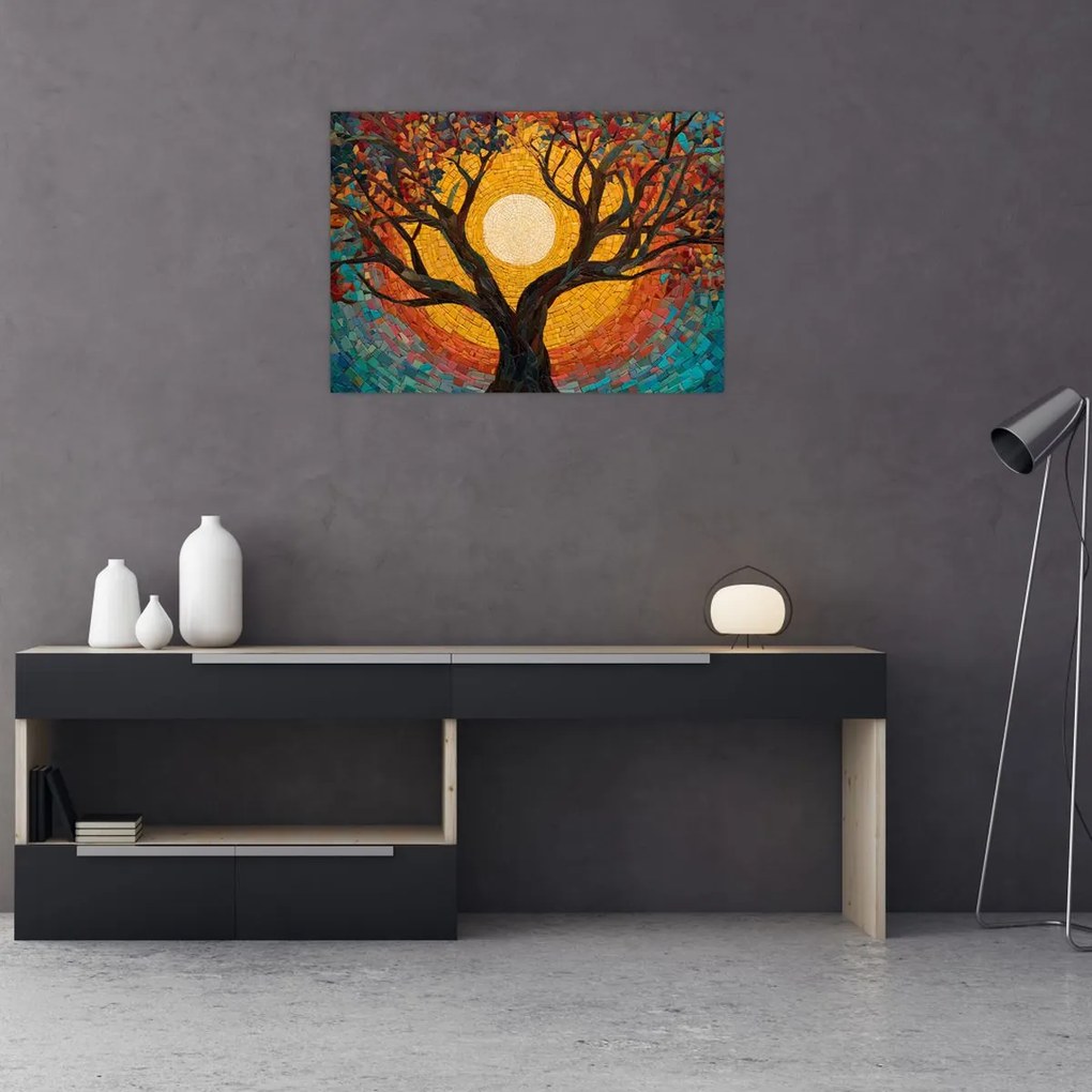 Kép - Nap az élet fájának koronájában (70x50 cm)