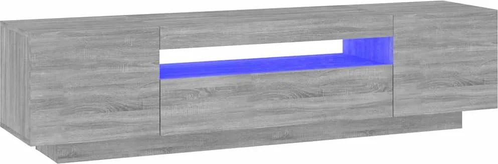 vidaXL szürke sonoma színű TV-szekrény LED-lámpákkal 160x35x40 cm