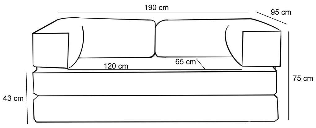 3 személyes kanapé Comfort - Barna v2