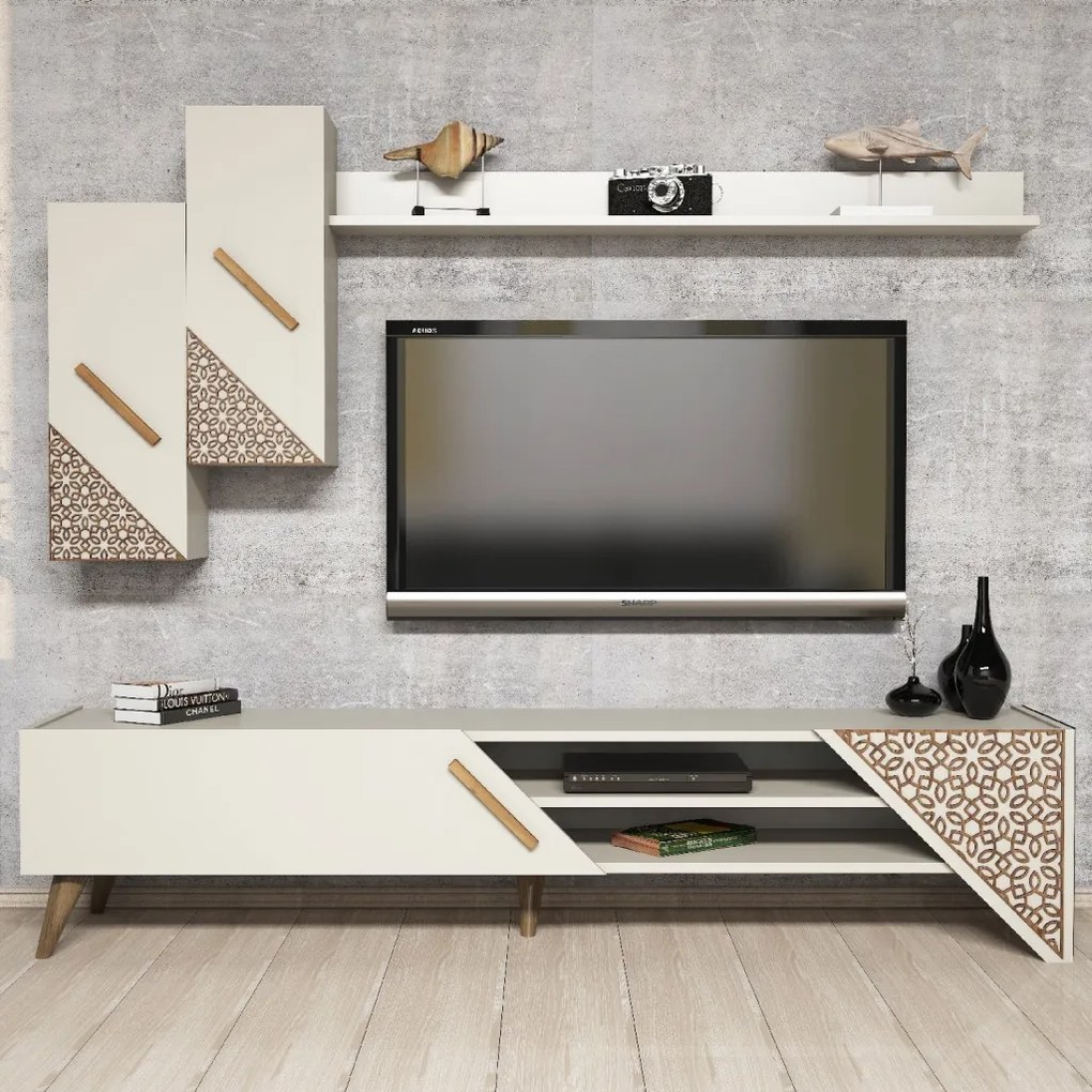 Beril TV-állvány, krém, 180 cm – TR845HCT3003