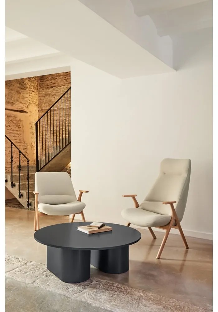 Antracitszürke dohányzóasztal 110x111 cm Totem – Teulat