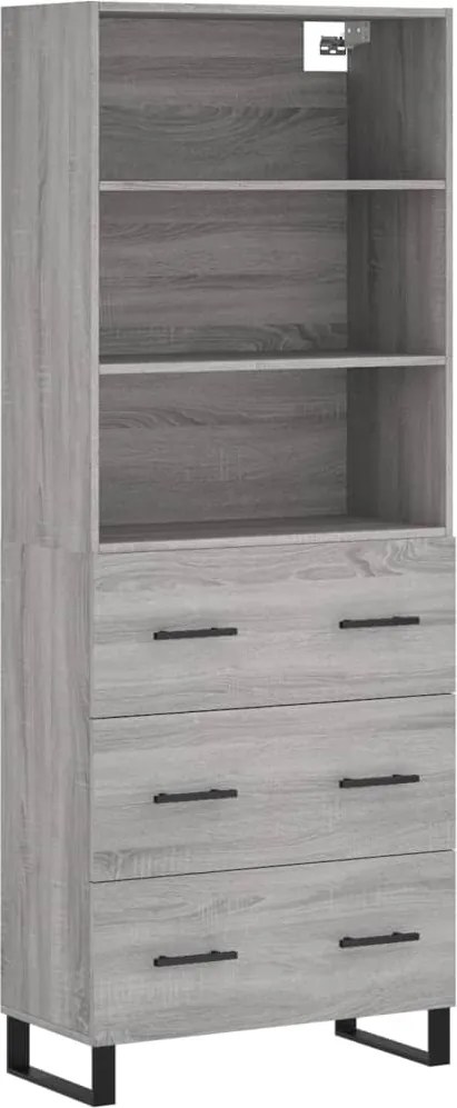 vidaXL szürke sonoma szerelt fa magasszekrény 69,5 x 34 x 180 cm