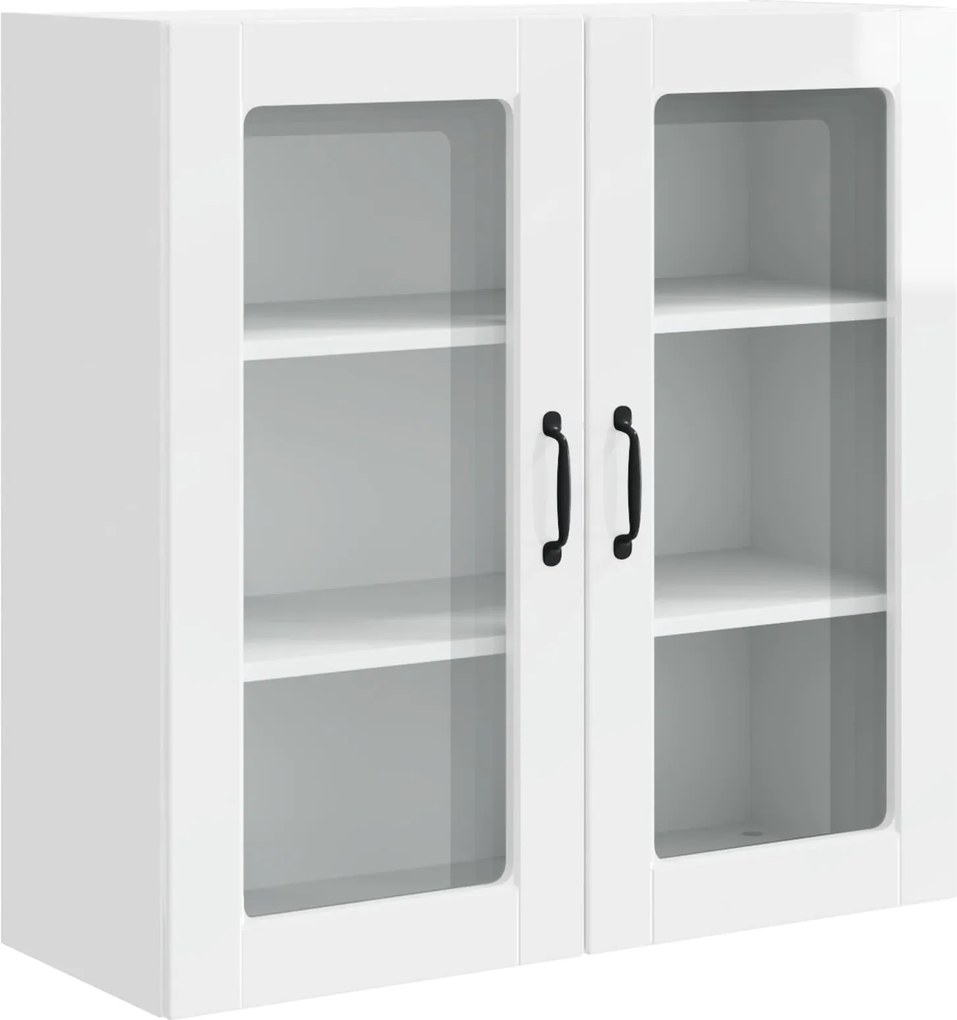 vidaXL Konyhaszekrény Magas Fényű Fehér 80 x 31 x 80 cm Faanyag