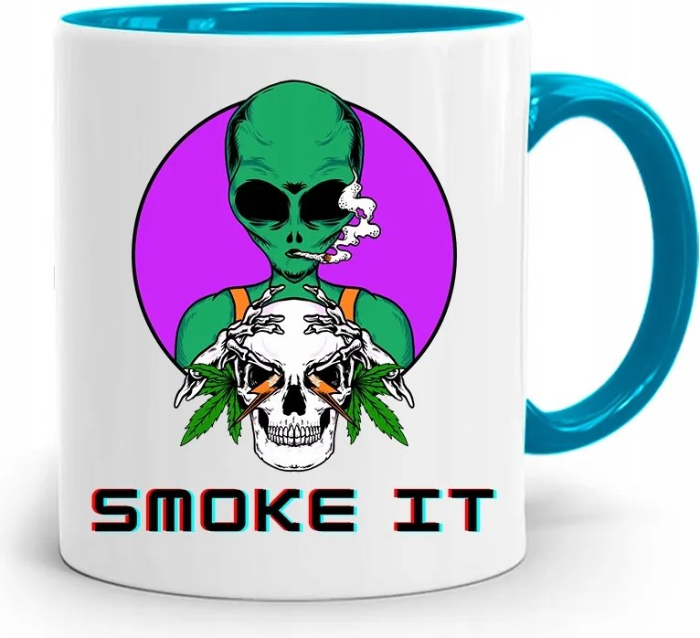 Dohányosoknak 420 Cbd Bögre Kék Ajándék fényképes nyomtatással