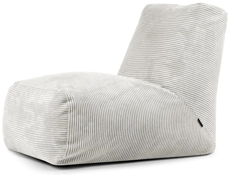 Krémszínű kordbársony babzsákfotel Tube – SLOWDOWN