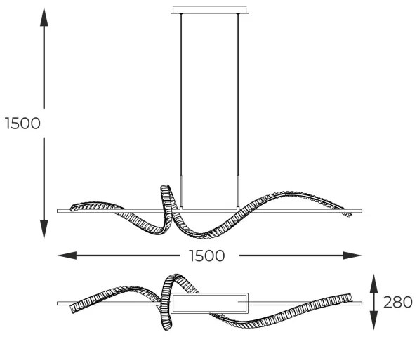 Zuma Line MD3170-1-3GT - ATHESA LED csillár 24,5W 230V 2700-6000K +DO