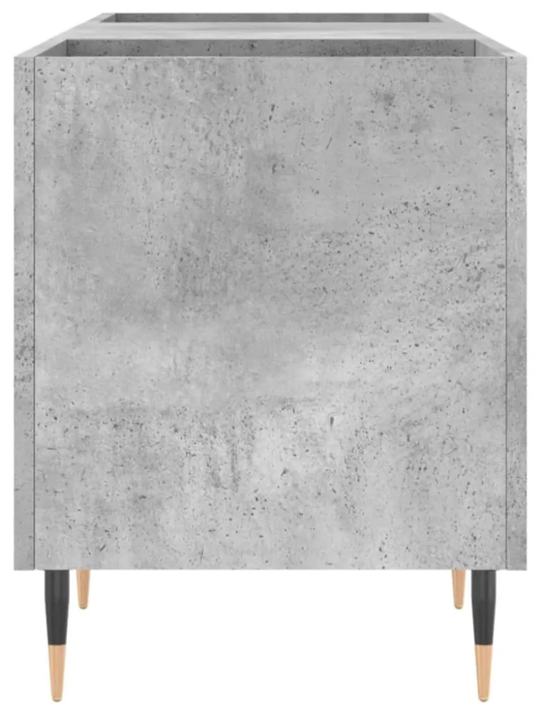 betonszürke szerelt fa hanglemezszekrény 121x38x48 cm