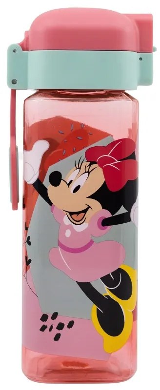 Disney Minnie Being More műanyag szívószálas kulacs akasztóval 550 ml