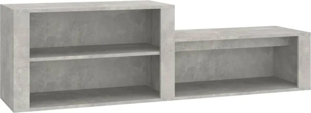vidaXL betonszürke szerelt fa cipőszekrény 150x35x45 cm