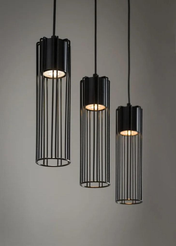 SIGMA LIGHTING 33453 FOBIA Többágú Függesztett Lámpa Fekete GU10 IP20