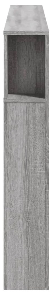 szürke sonoma szerelt fa LED-es fejtámla 180x18,5x103,5 cm