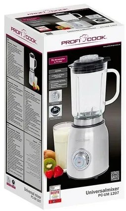 ProfiCook UM 1207 asztali turmixgép, ezüst színű