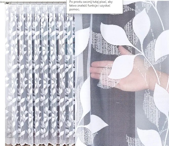 Jacquard függöny Martyna mintás 400x210cm egyenes (kész) szegéllyel