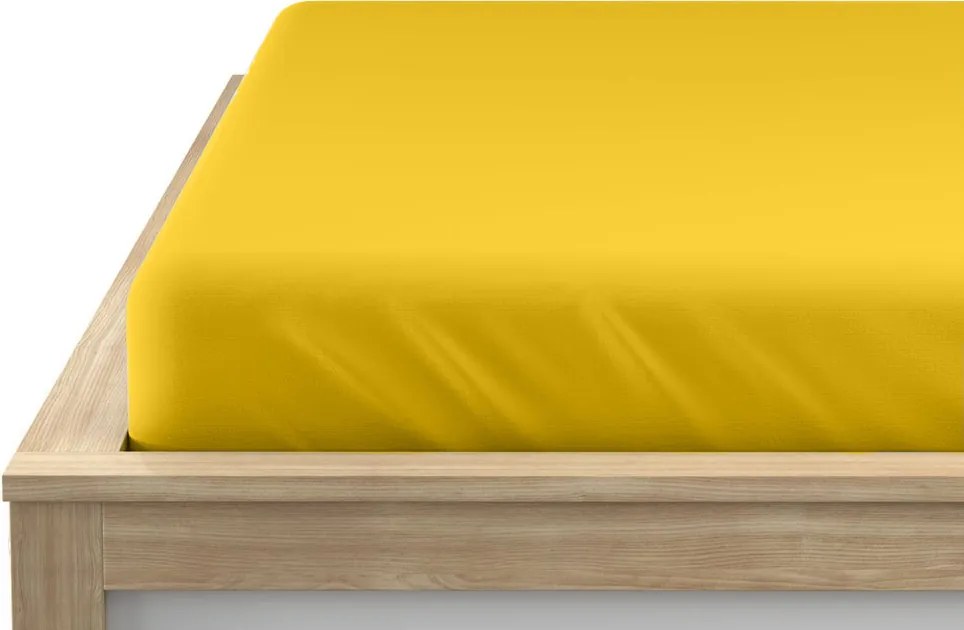 Jersey lepedő EXCLUSIVE mustársárga 180 x 200 cm