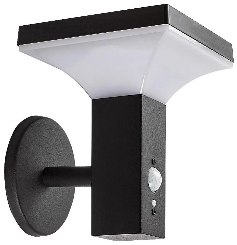 Rabalux 77044 - GELEEN LED 4W 230V IP44 fekete napelemes fali lámpa