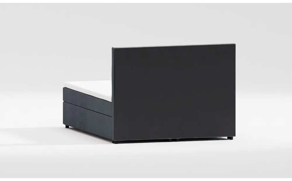 Sötétszürke ágyneműtartós boxspring ágy 160x200 cm Lola – Ropez