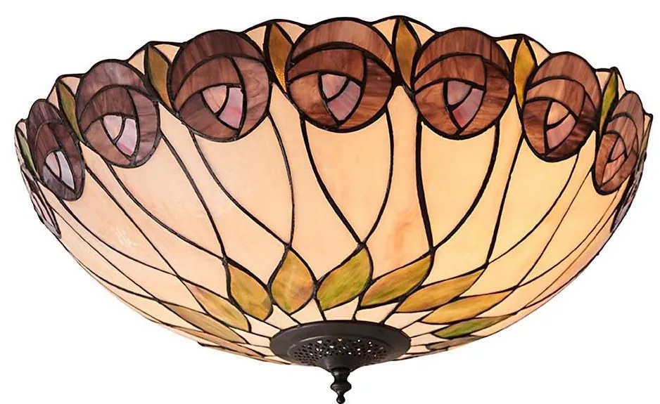 Endon 64173 - Tiffany HUTCHINSON mennyezeti lámpa 2xE27/60W/230V átm. 50 cm