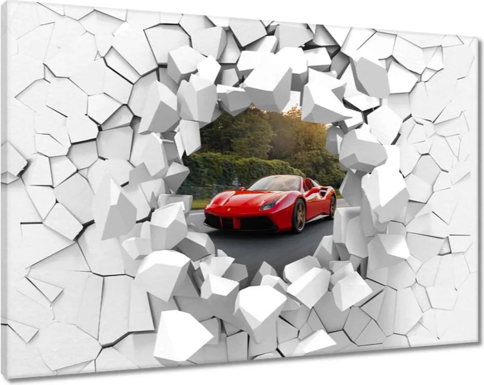 Vászonkép 120x80 Piros Ferrari út