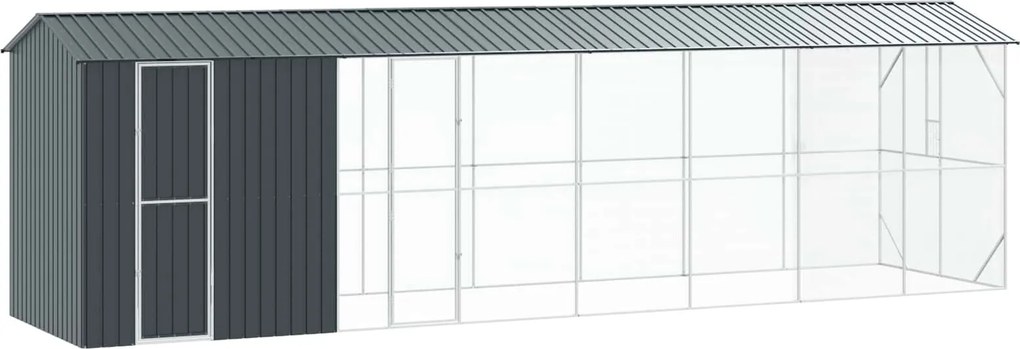 vidaXL Madár kalitka Antracit 860 x 208 x 247 cm Horganyzott acél