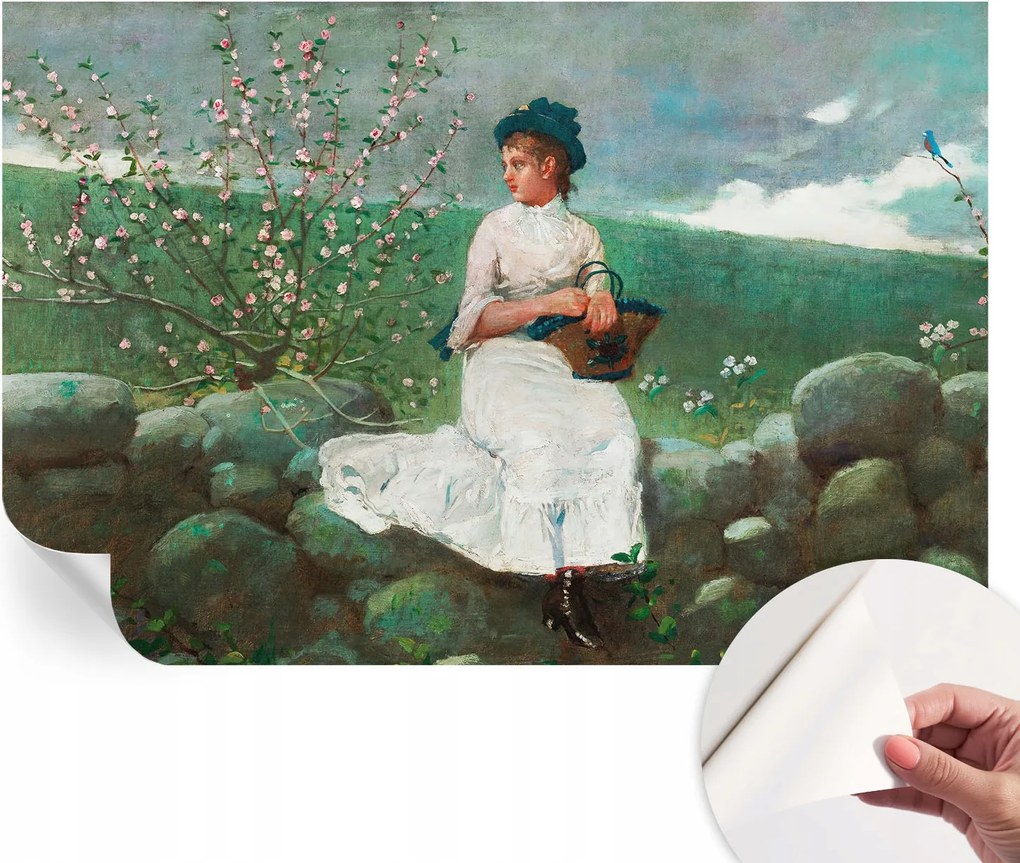 Öntapadós tapéta Fali furnér 3D hatás Virágos nyugalom 104x70 cm