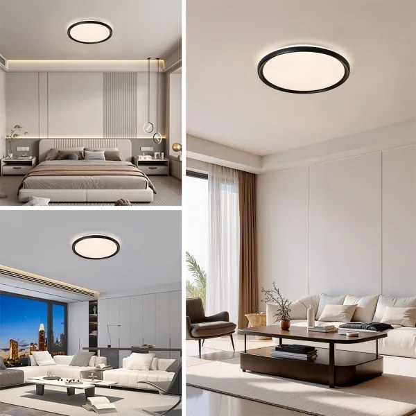 BRILAGI - dimmelhető LED mennyezeti lámpa RIVO LED/72W/230V 3000-6000K fekete Ø 50 cm + távirányító