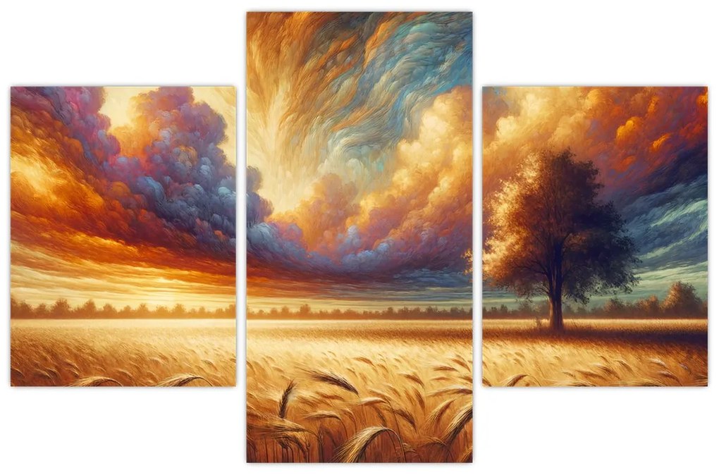 Kép – Fa a mezőn (90x60 cm)