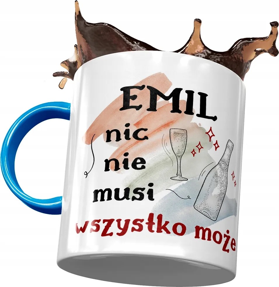 Kék bögre Emil Kollégának Ajándék Nyomtatott Fotóval