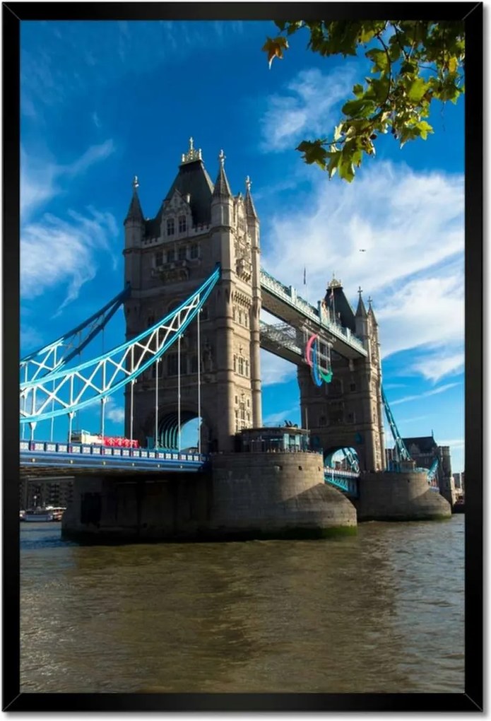 Poszterek keretben 40x60 Tower bridge, égbolt