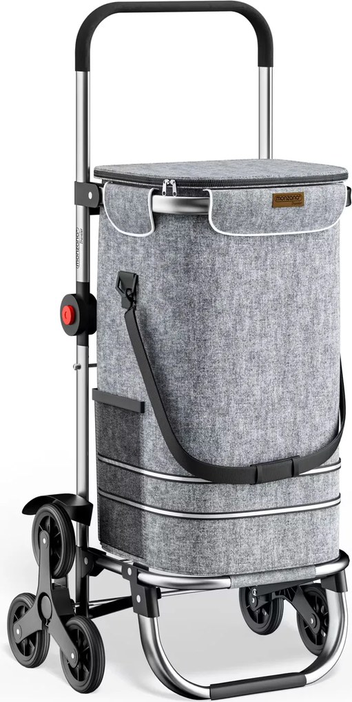 monzana® Bevásárlókosár 2 az 1-ben - szürke