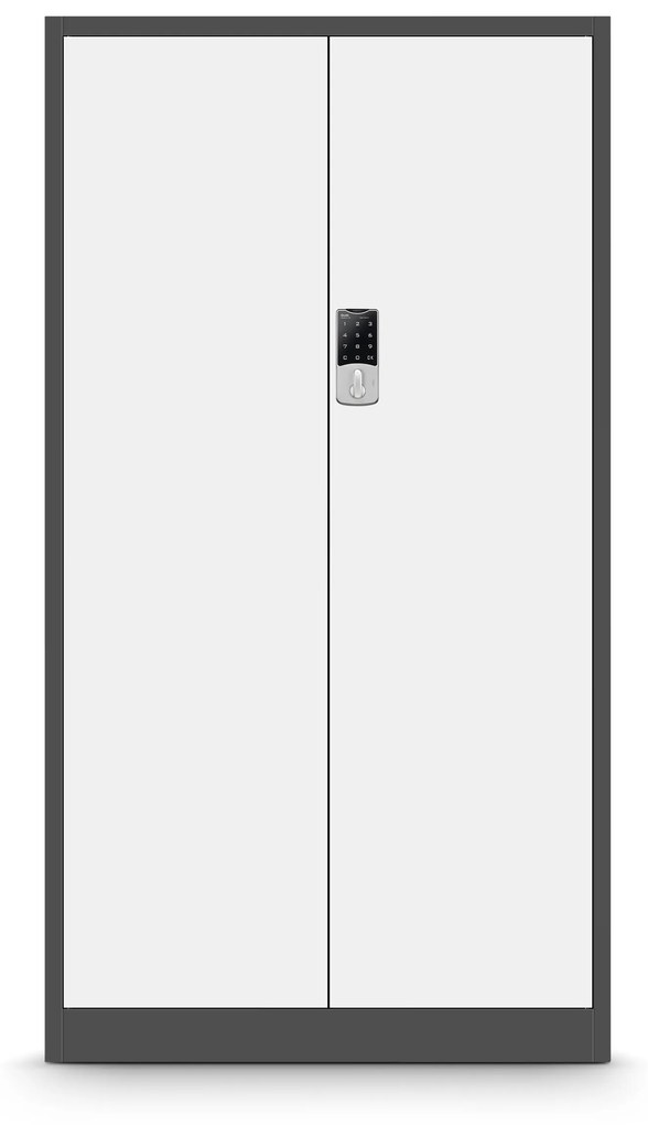 Fém iratszekrény DANIEL, 900 x 1850 x 400 mm, antracit-fehér