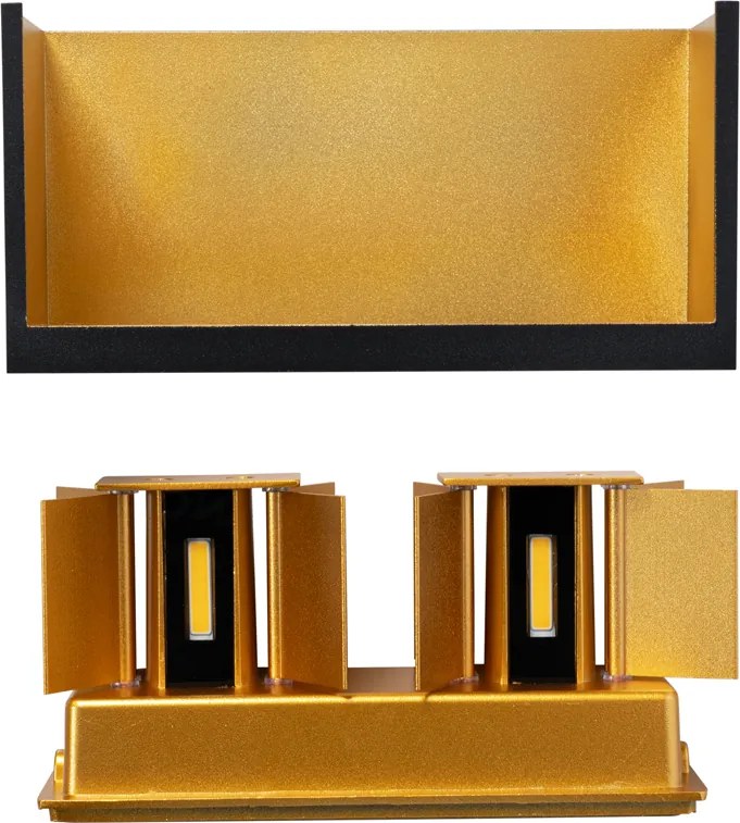 Kültéri fali lámpa fekete arannyal, beépített LED-del, 4 lámpás, IP54 - Edwin