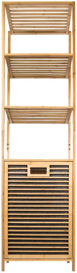 G21 szennyeskosár 30 l polcokkal, bambusz