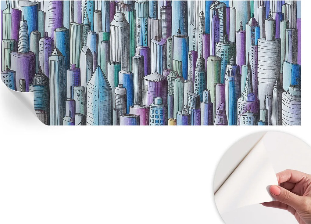 Öntapadós Mosható Fali Fotótapéta Városi felhőkarcolók 250x104 cm