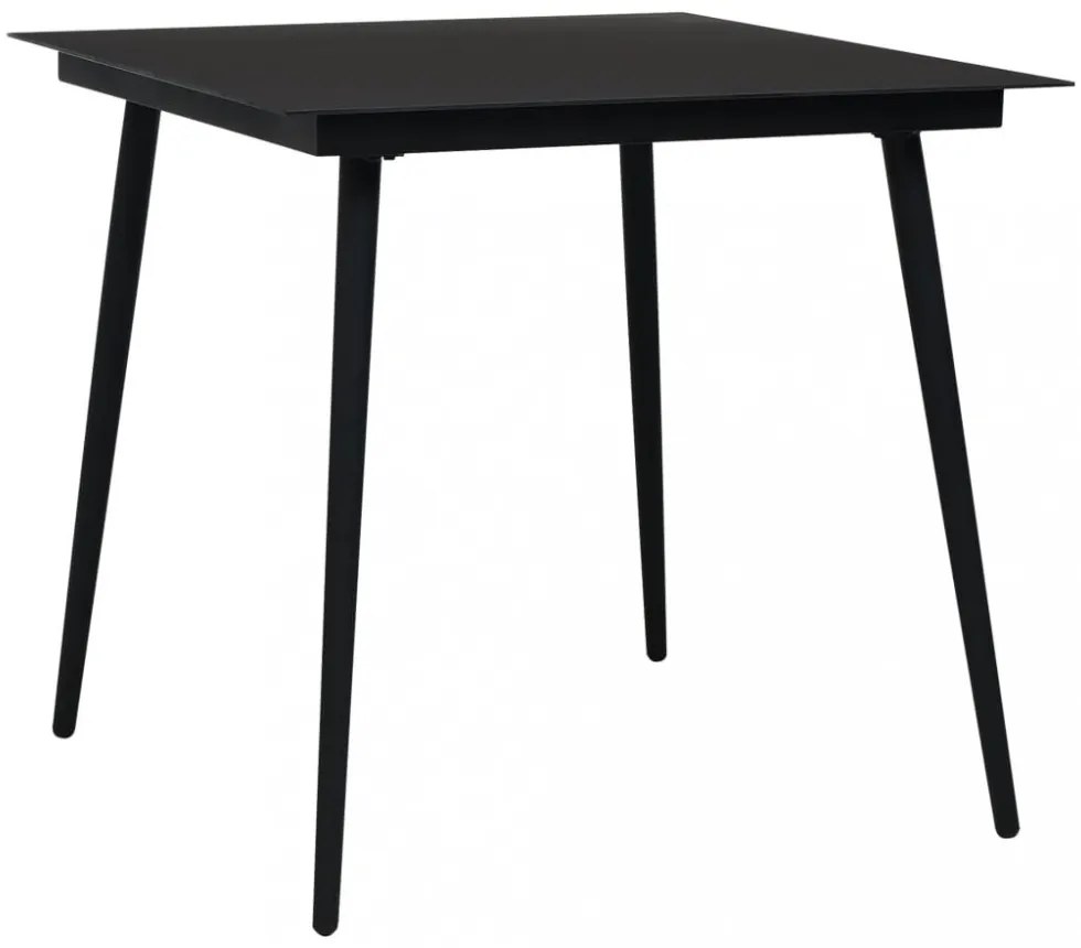 5 részes fekete PVC rattan kültéri étkezőgarnitúra