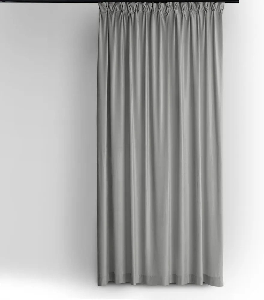 Szürke bársony dimout (részleges sötétítő) függöny 200x225 cm Velto – Filumi