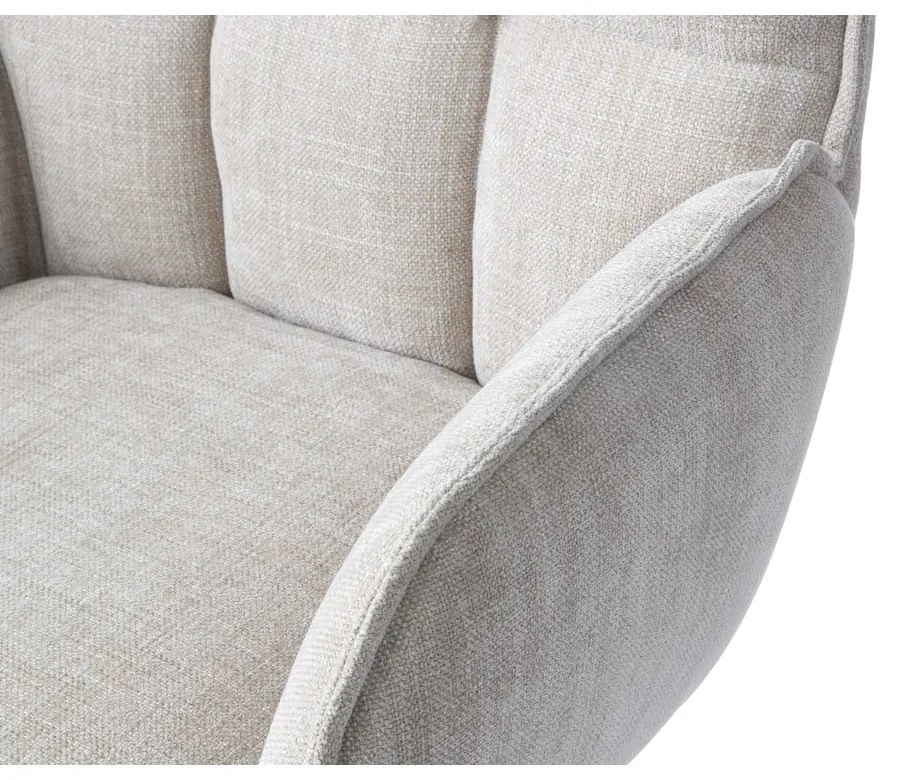 Krémszínű kárpitozott étkezőfotel szett 2 db-os Marilla – Unique Furniture