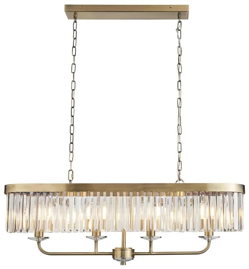 Endon 110539 - CHESTERFIELD láncos csillár 4xE14/6W/230V sárgaréz