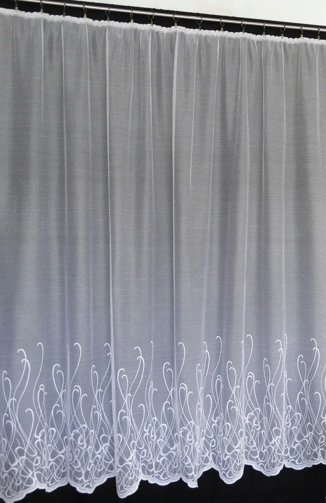 Mg Függöny jacquard 2/8 Fehér 200X250 kész szalaggal