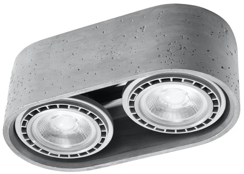 SOLLUX SL-0882 BASIC Hengeres Mennyezeti Lámpa Szürke GU10 IP20