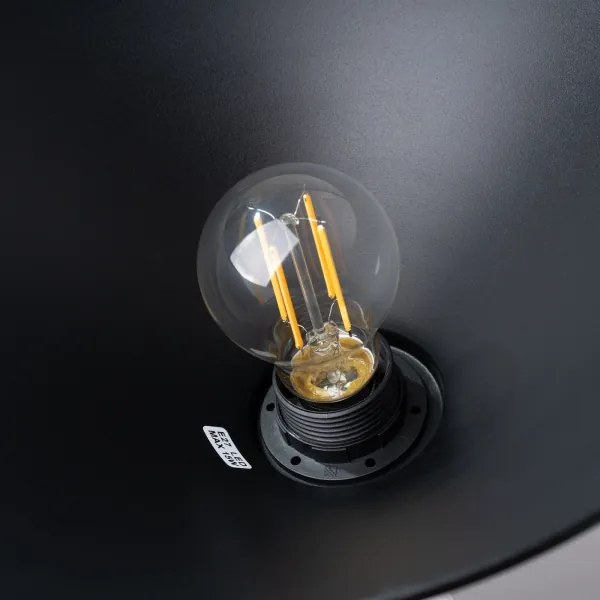 Sollux SL.1320 - Csillár zsinóron JAGA 1xE27/15W/230V átm. 30 cm fekete