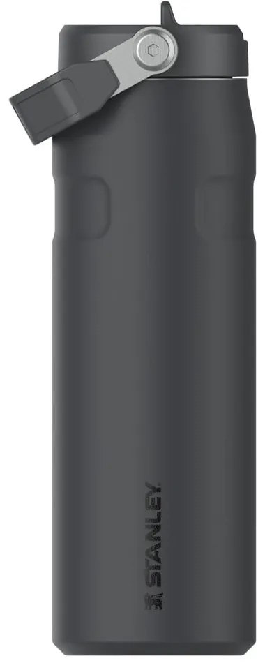 Fekete rozsdamentes acél termosz 700 ml IceFlow™ Flip Straw 2.0 Tumbler Black – Stanley