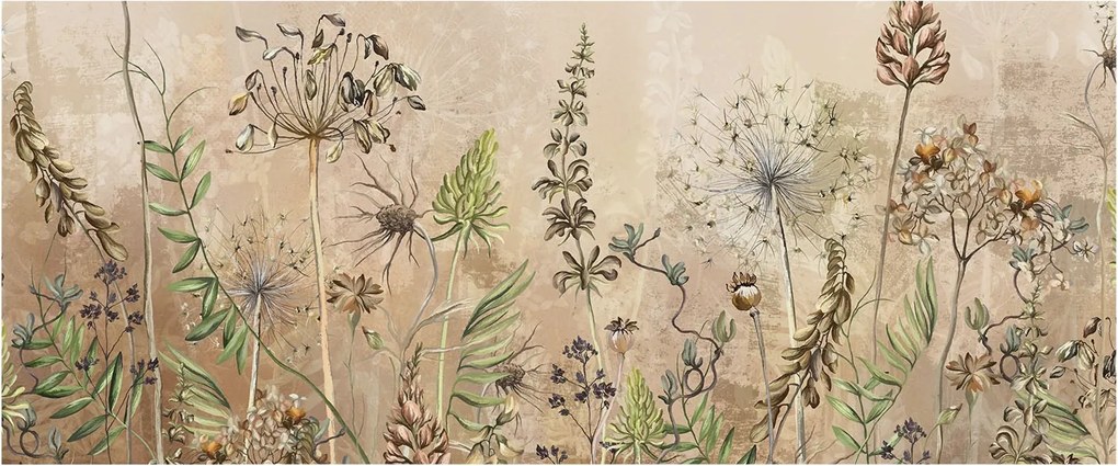 Fali fotótapéta előszoba konyhába Rusztikus virágok 250x104 Ragasztó