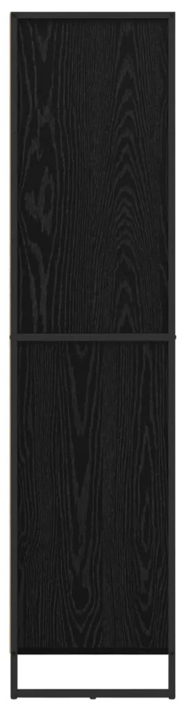 Széf fiókkal 2 pcs Fekete tölgy 81 x 36 x 150.5 cm Faanyag