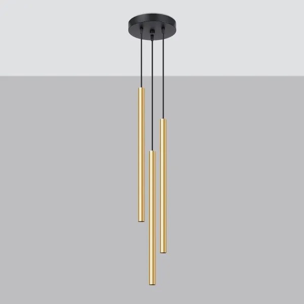 Sollux SL.1197 - Csillár zsinóron PASTELO 3xG9/8W/230V arany