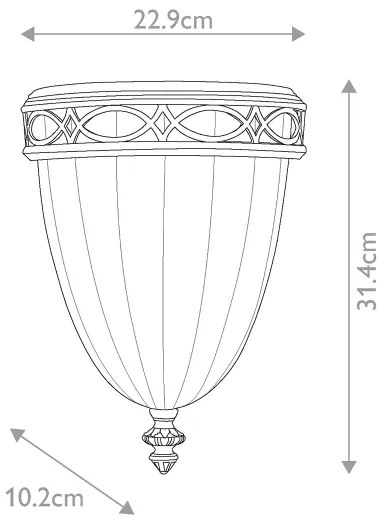 Feiss - Fali lámpa DRAWING ROOM 1xE27/60W/230V bronz